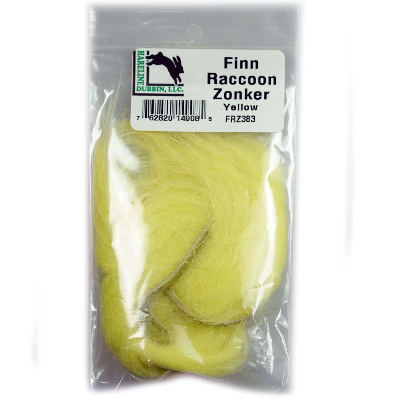 Hareline Finn Raccoon Zonker Yellow