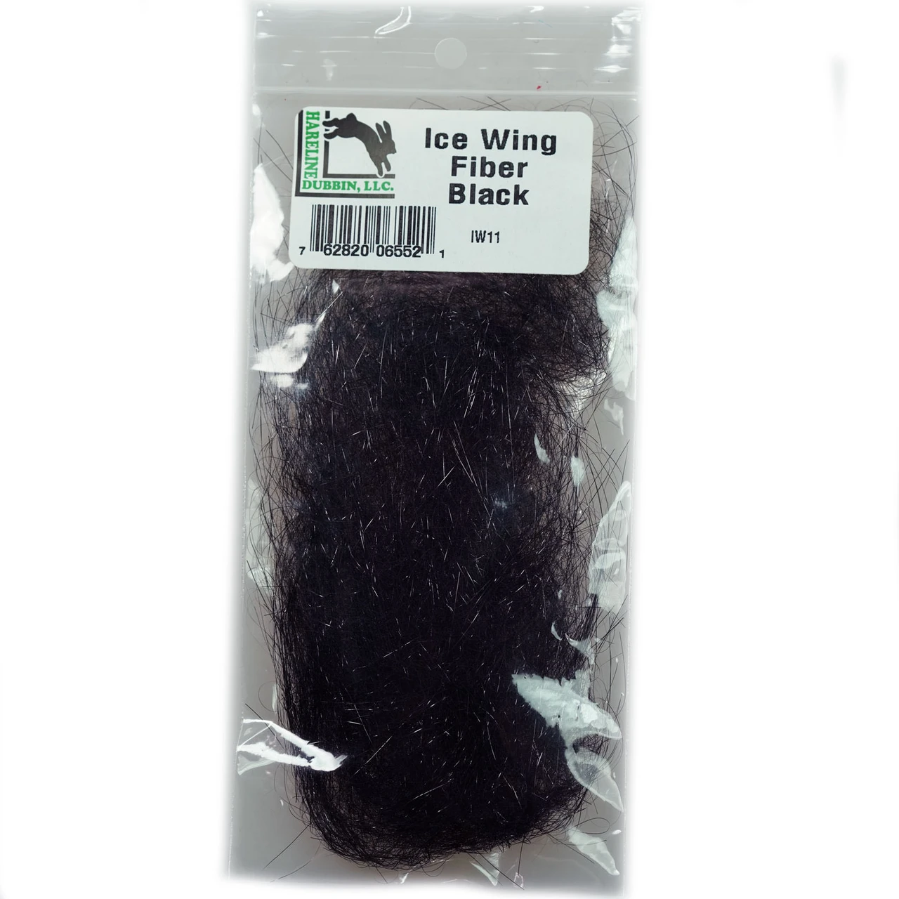 Hareline 8 inch Ice Wing Fiber Black