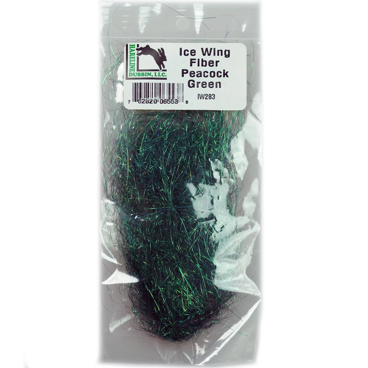 Hareline 8 inch Ice Wing Fiber Peacock green