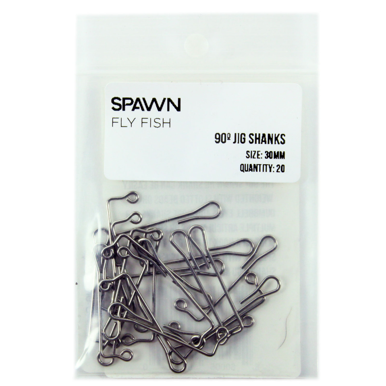 Spawn 90 Degree Jig Shanks 20 pack 30 mm - 20 Pack