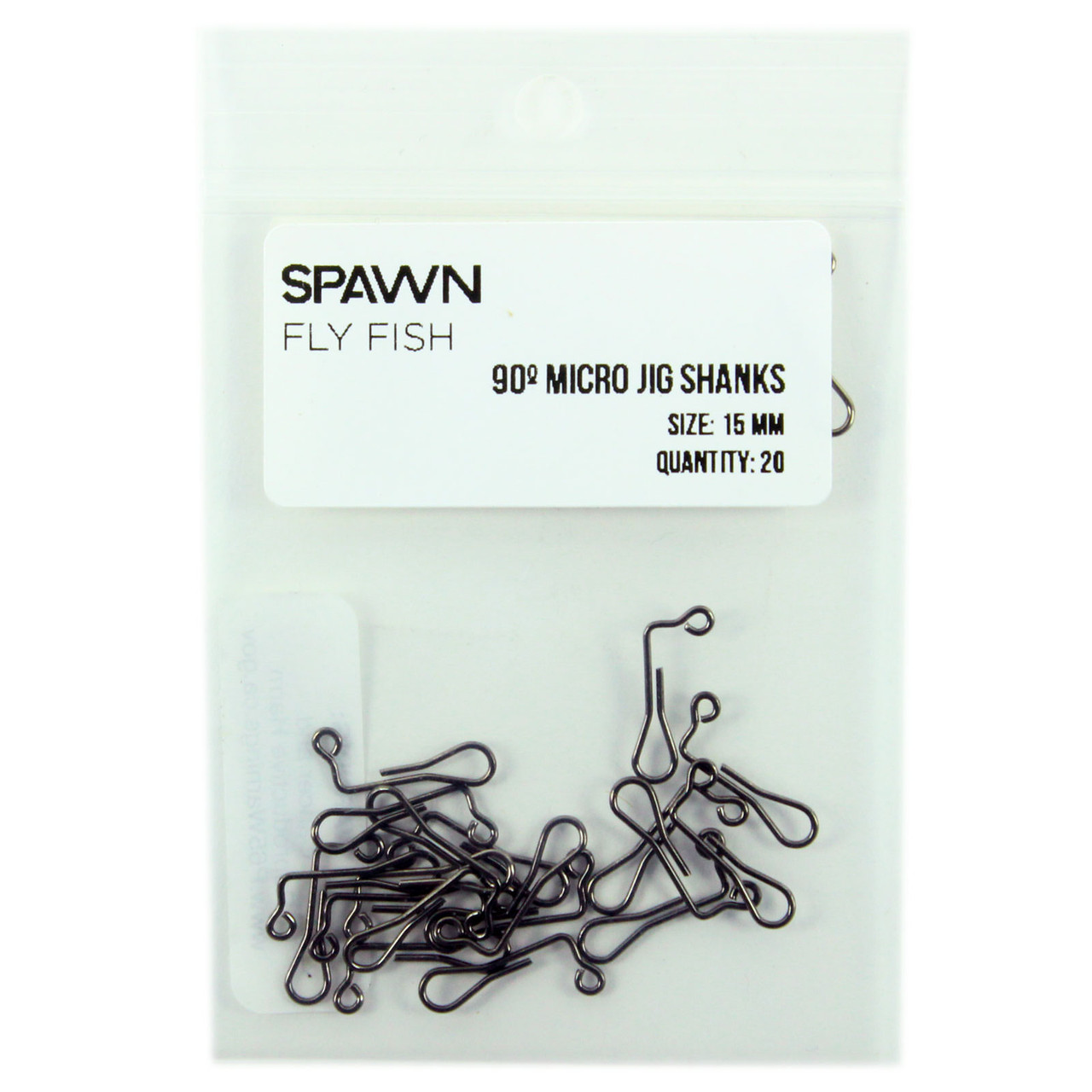 Spawn 90 Degree Jig Shanks 20 pack 15 mm - 20 Pack