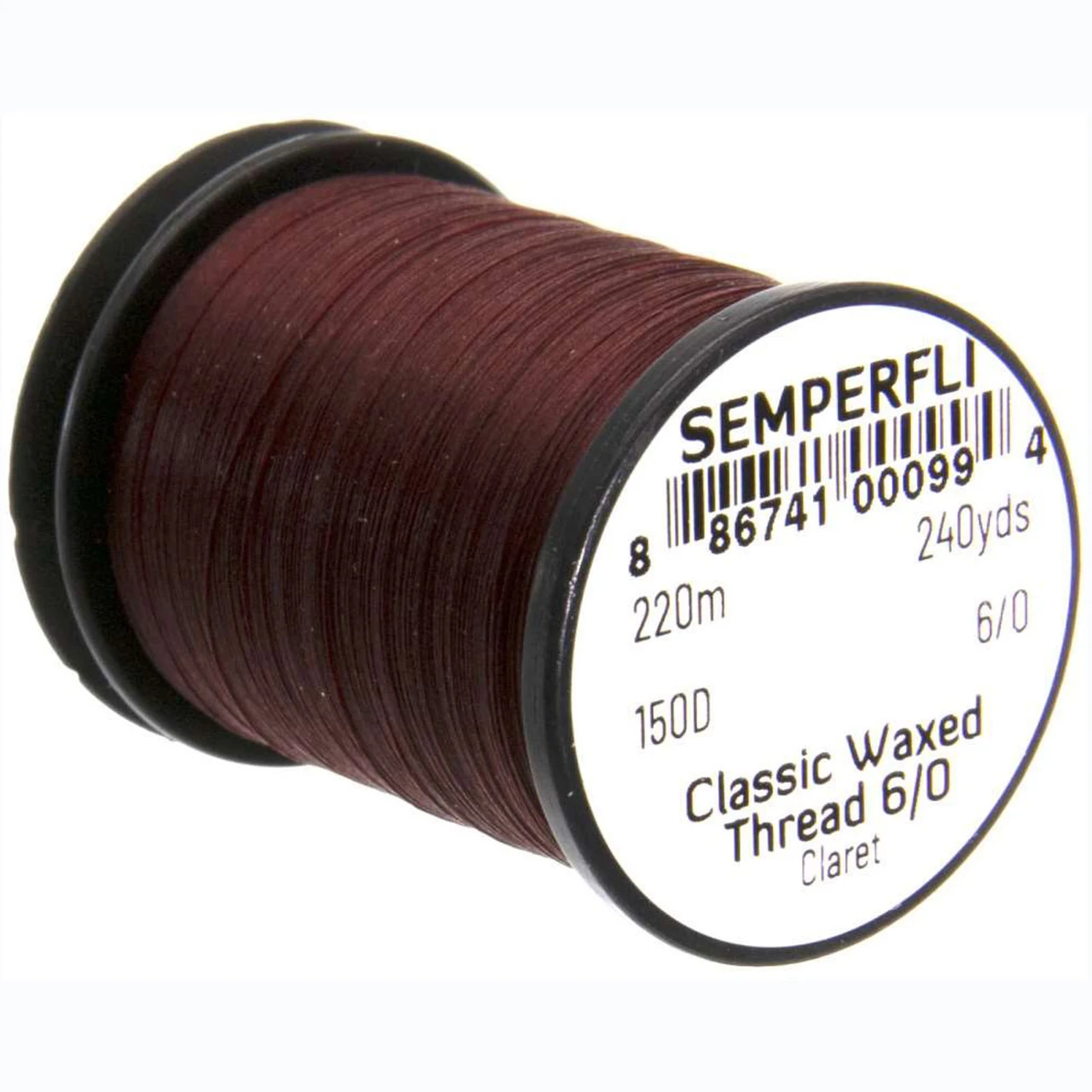 Semperfli Classic Waxed Thread 6/0 Claret