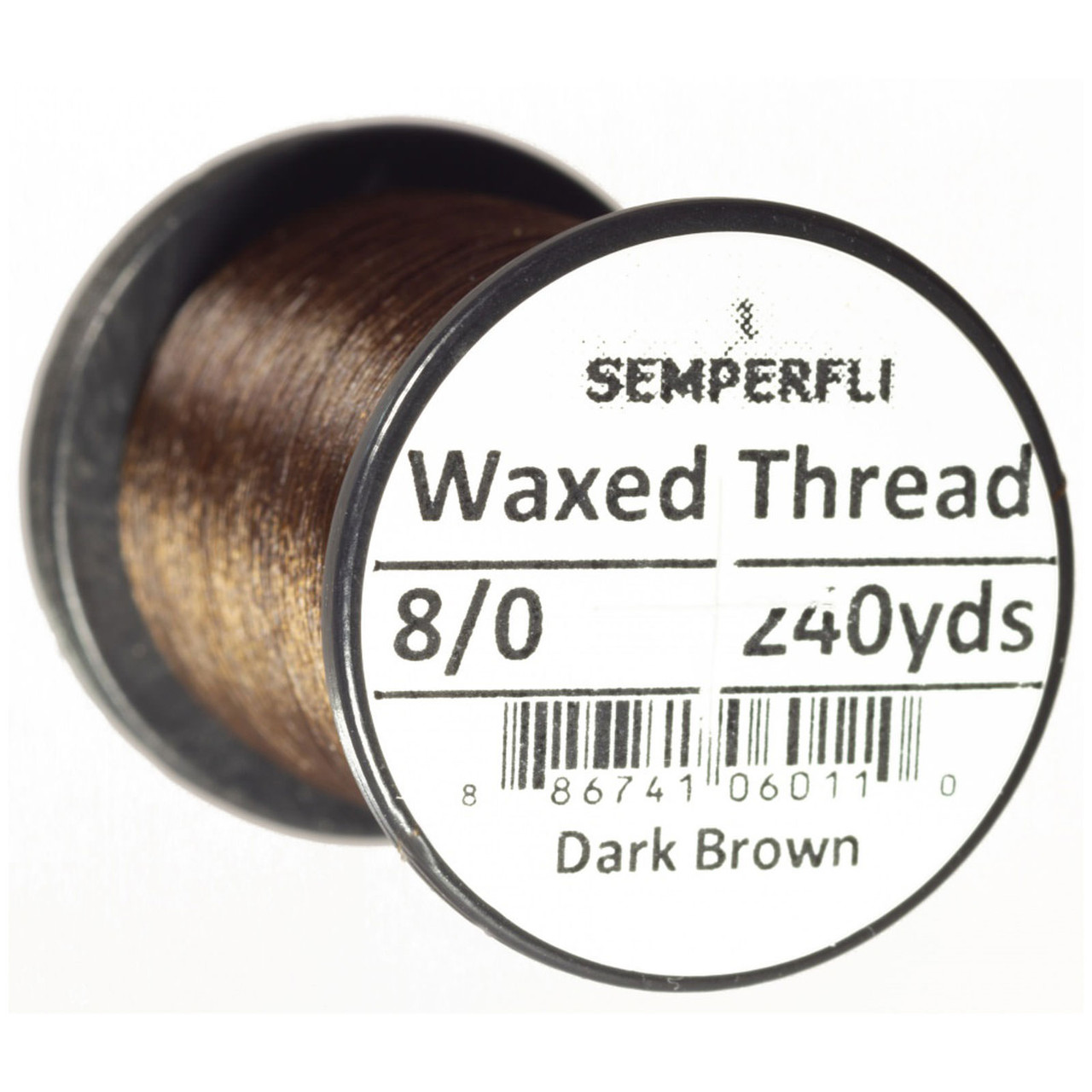 Semperfli Classic Waxed Thread 8/0 Dark Mocha Brown