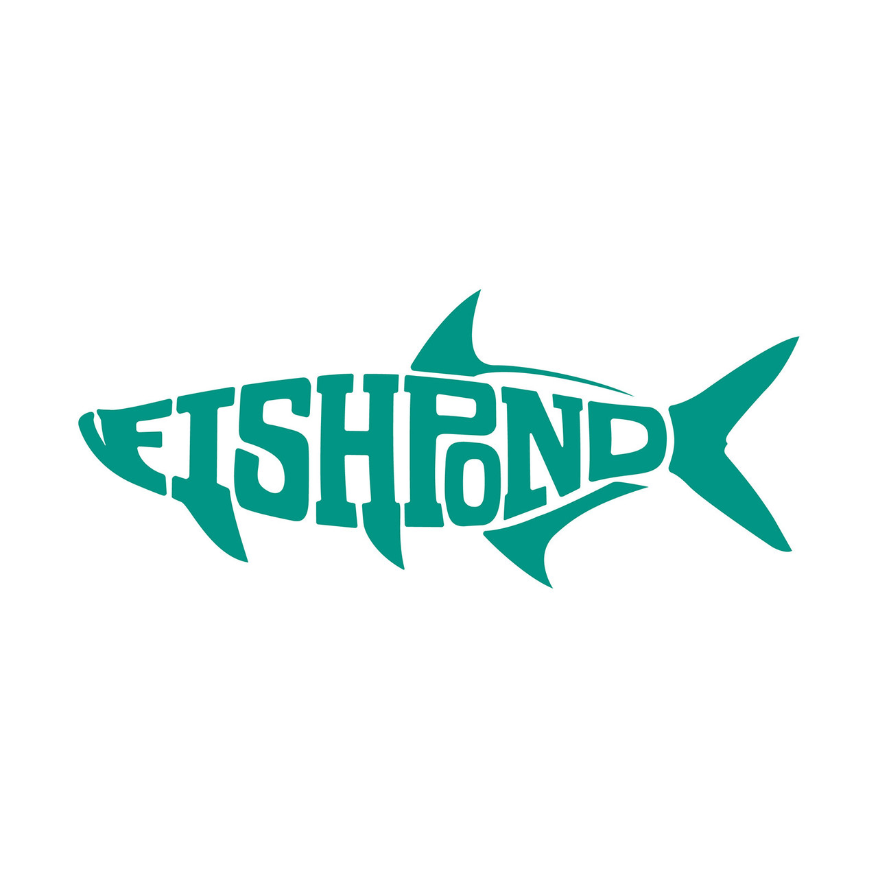 Fishpond Thermal Die Cut Sticker King 4 in Aqua