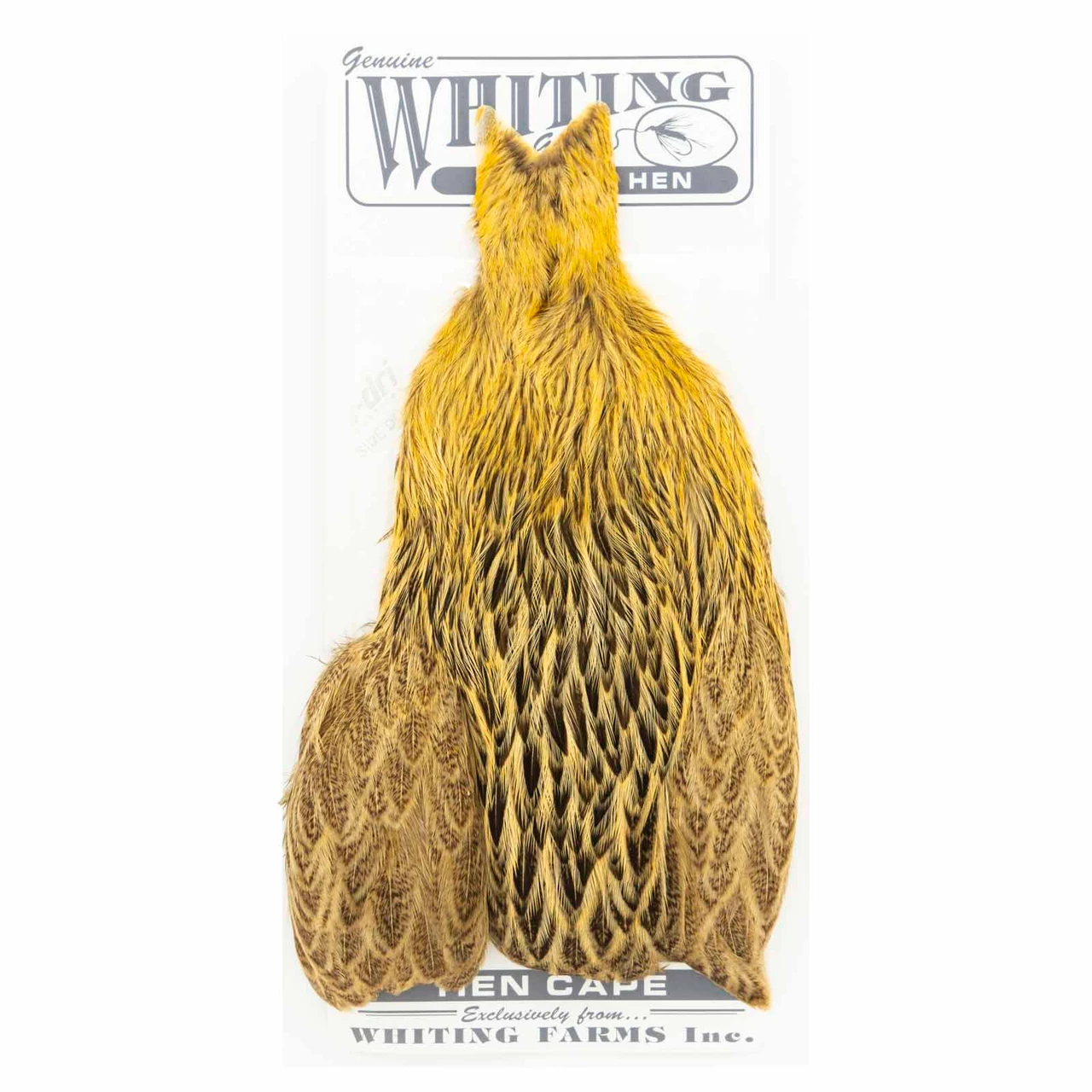 Whiting Farms Brahma Hen Capes Badger dyed Golden Straw