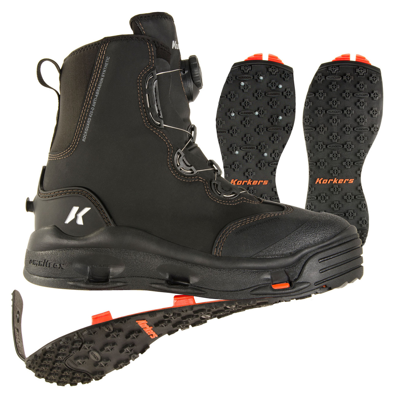 Korkers Devil's Canyon Wading Boots with Kling-On & Studded Kling-On Soles Korkers Devil's Canyon Wading Boots with Kling-On & Studded Kling-On Soles