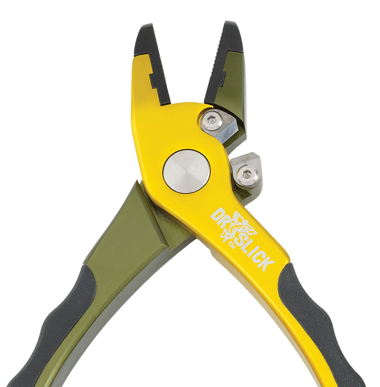 Dr. Slick 6 1/2 in Typhoon Plier Tungsten Carbide Aluminum Frame Green & Gold