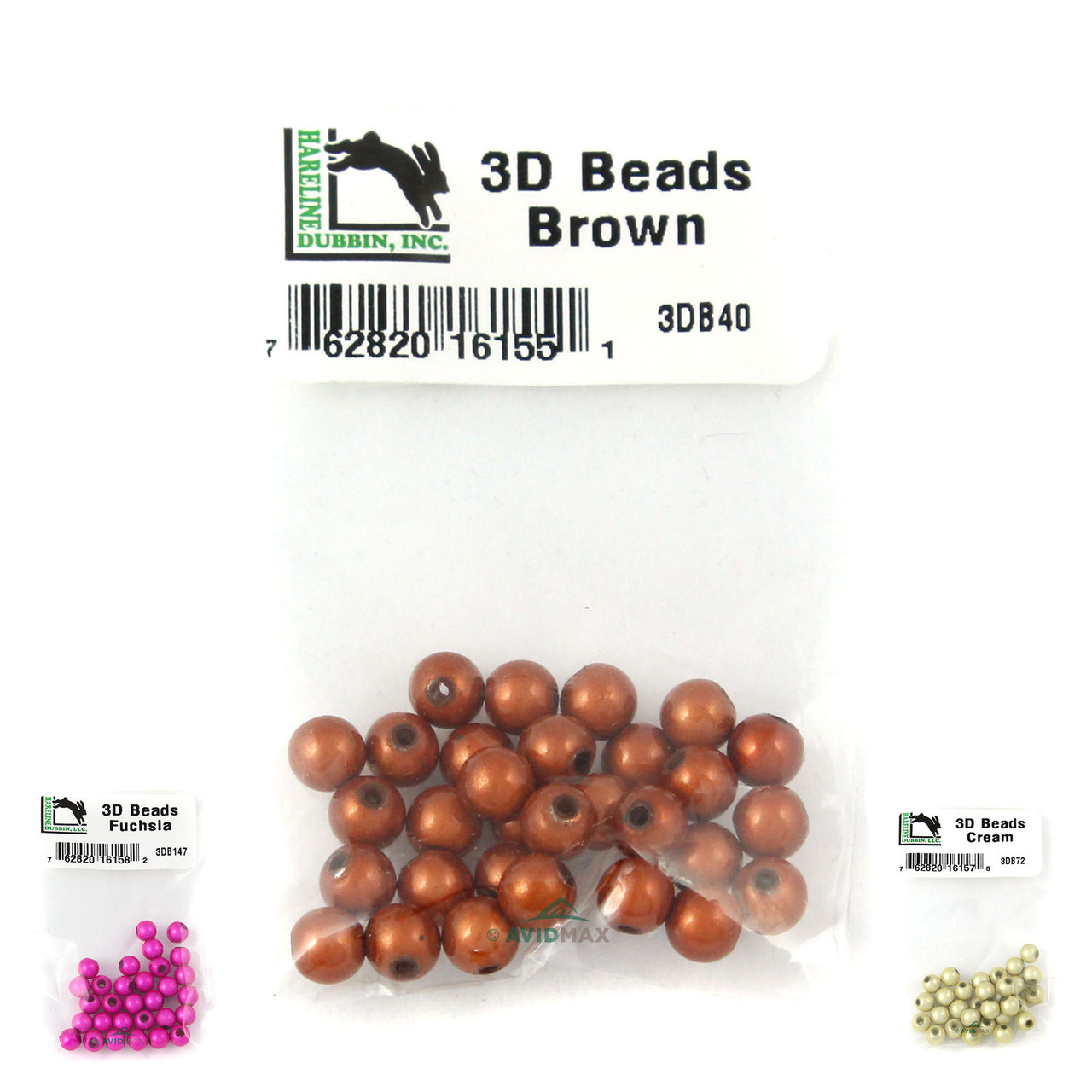 Hareline 3D Beads (30 pk)