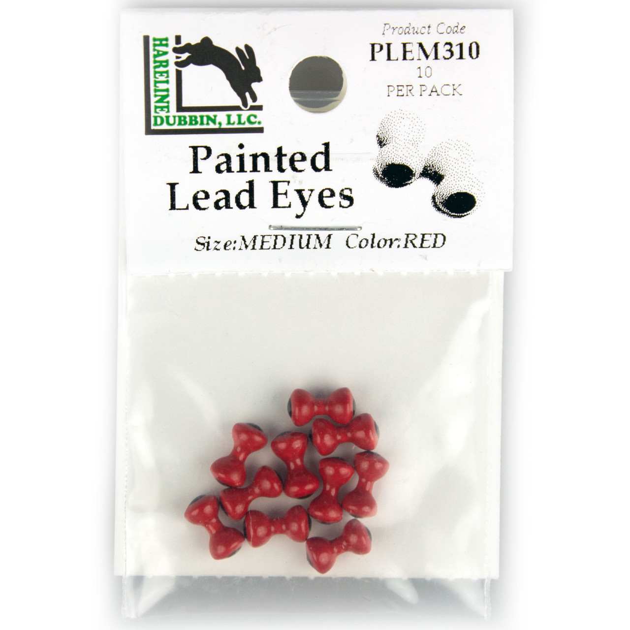 Hareline Painted Lead Dumbbell Eyes Fly Tying Materials All Varieties