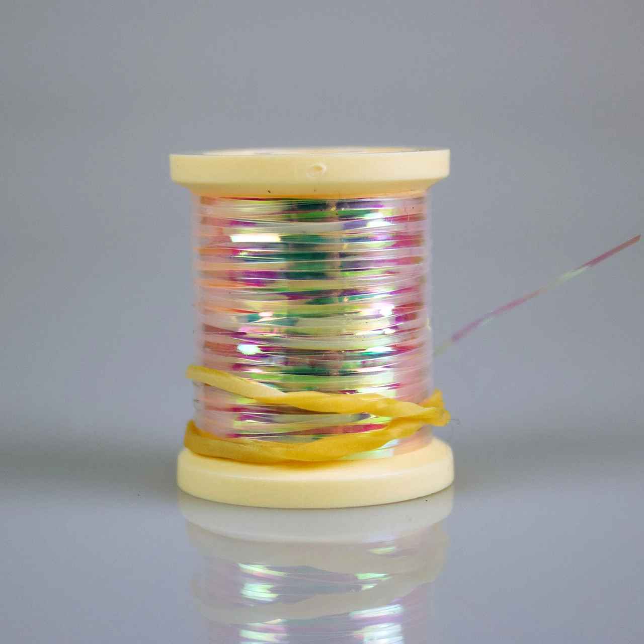 Hareline Single Spool Pearlescent Flat Tinsel Medium