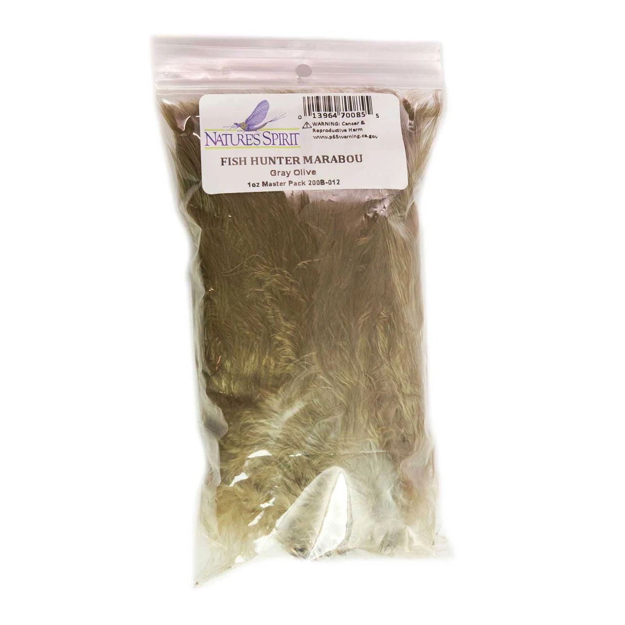 Fish Hunter Blood Quill Marabou Master 1 Ounce Pack Gray Olive