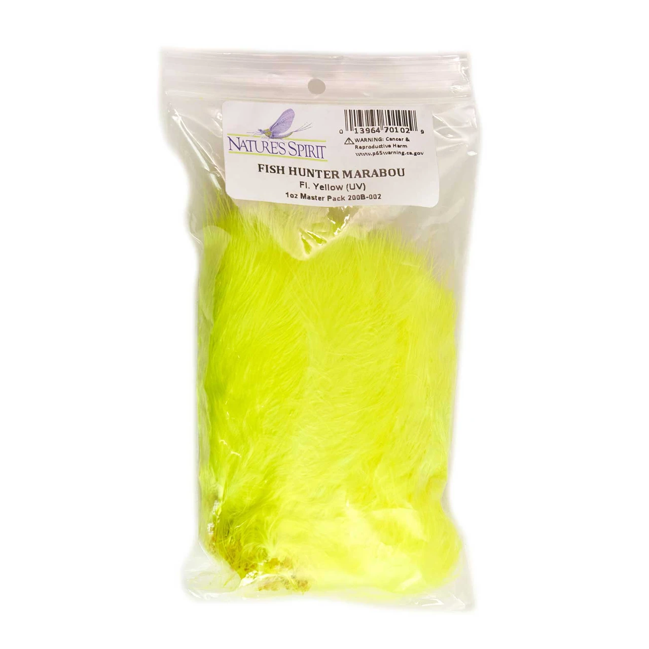 Fish Hunter Blood Quill Marabou Master 1 Ounce Pack FL. Yellow (UV)