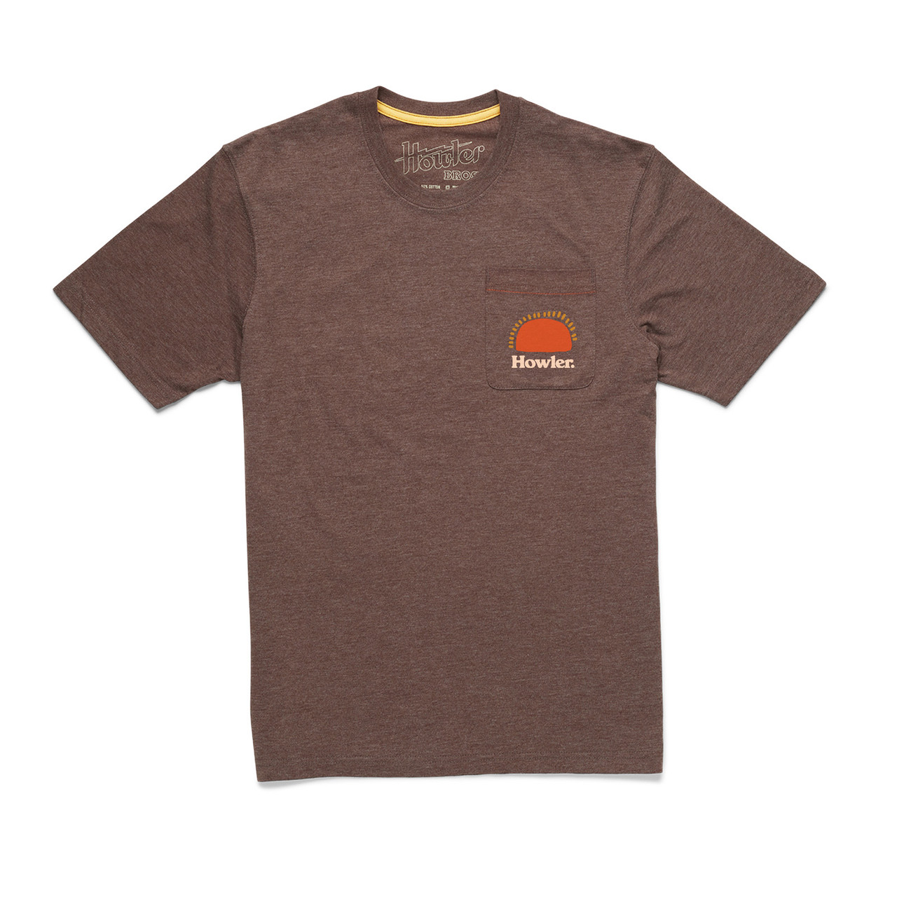 Howler Brothers Select Pocket T-Shirt Abstract Savannah Espresso Heather