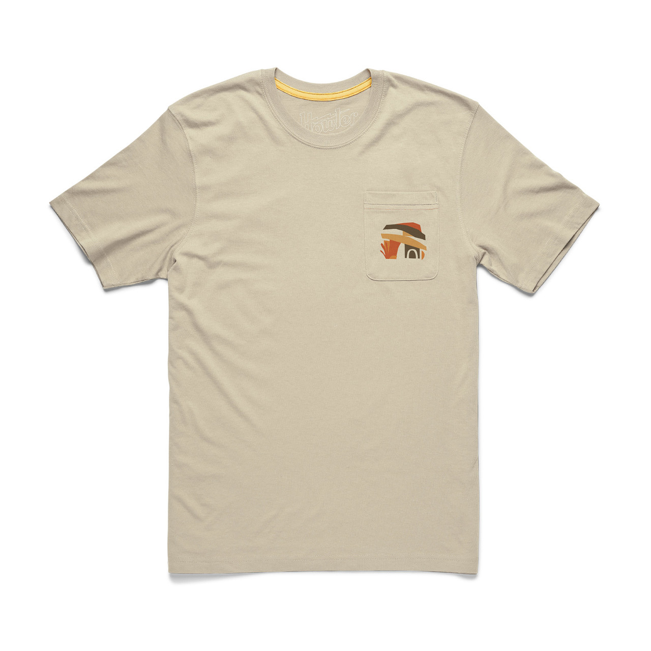 Howler Brothers Select Pocket T-Shirt Distant Forms Sand Heather