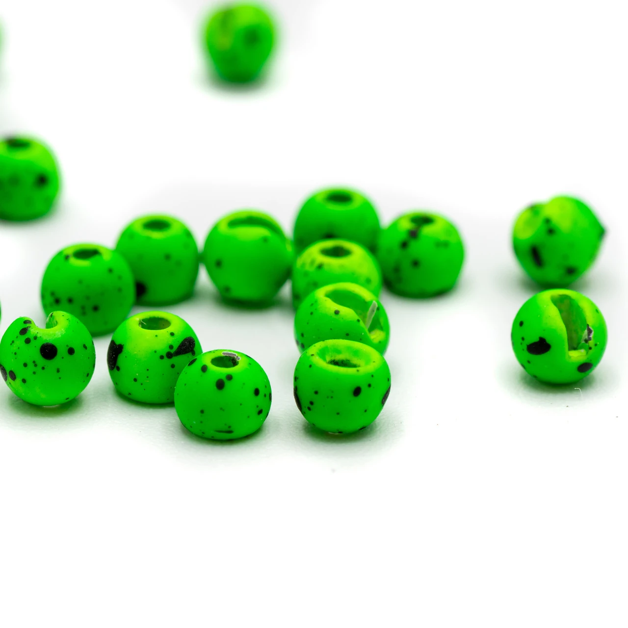 Firehole Stones Slotted Speckled Tungsten Beads 2.0 mm - 5/64 - 18ct Kiwi (Caddis Green/Black)