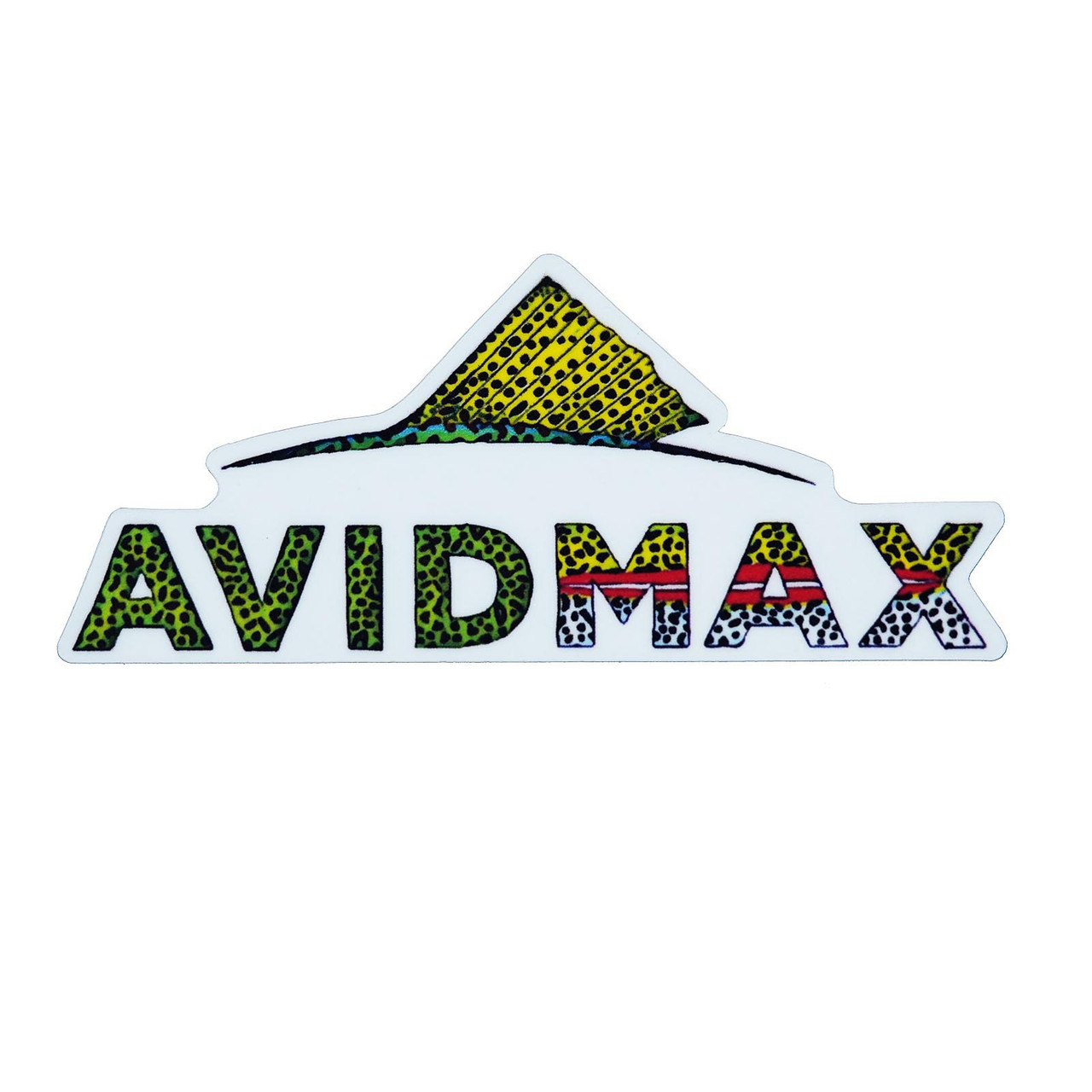Avidmax Leopard Rainbow Trout Skin 4 in Logo Sticker