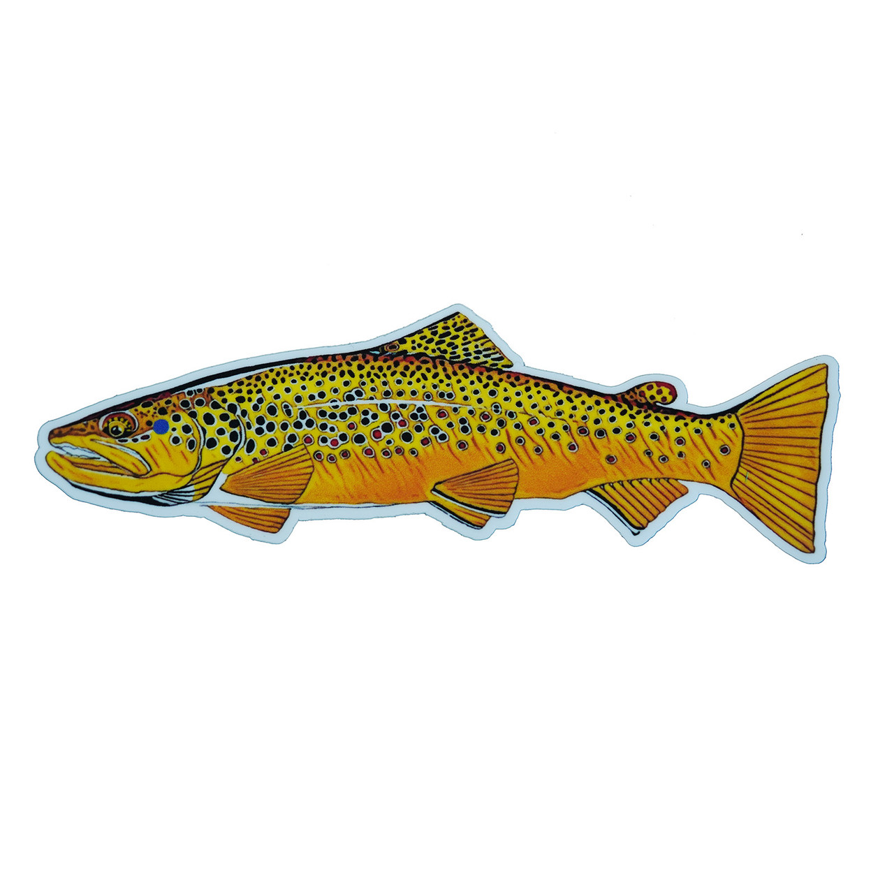 Avidmax Brown Trout 5 in Sticker 10 inch Brown