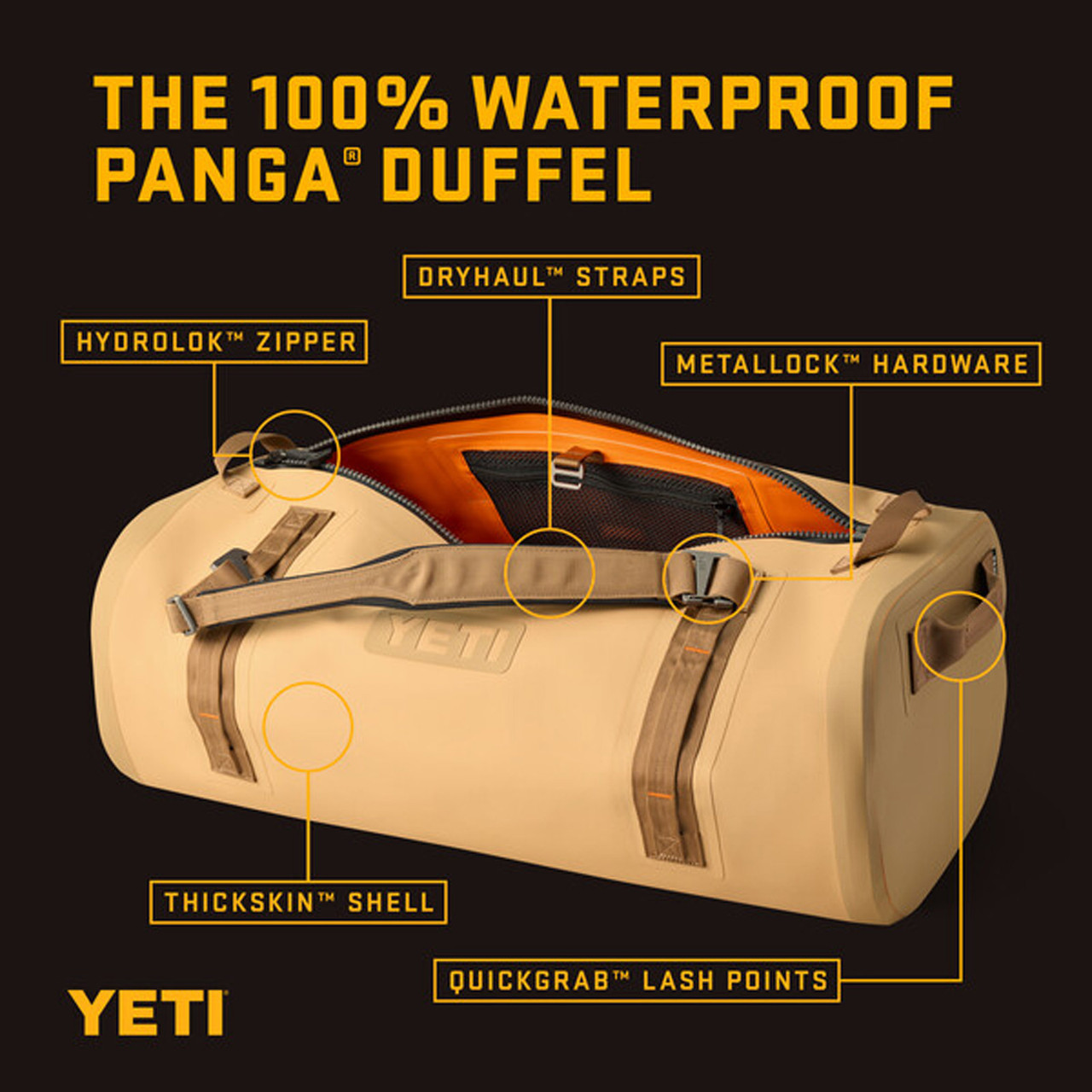 YETI Panga Waterproof Duffel 50L Tan