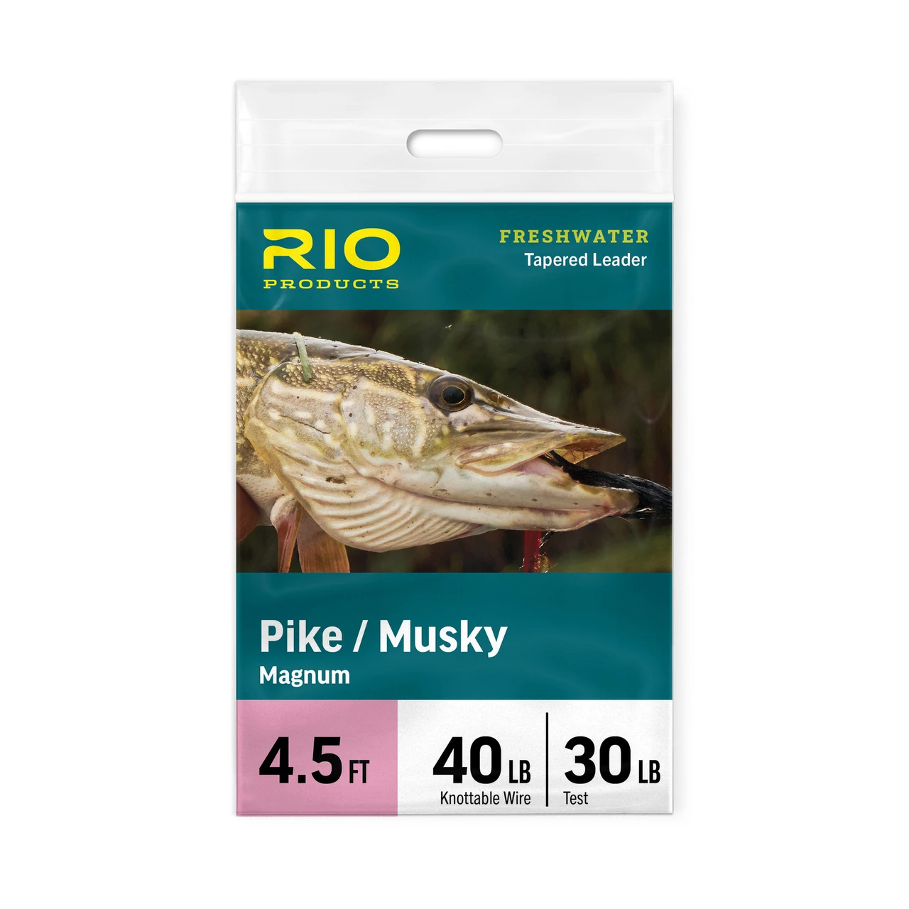 RIO Pike/Musky Leader 4.5 ft 40 lb / 30 lb Twist Clip