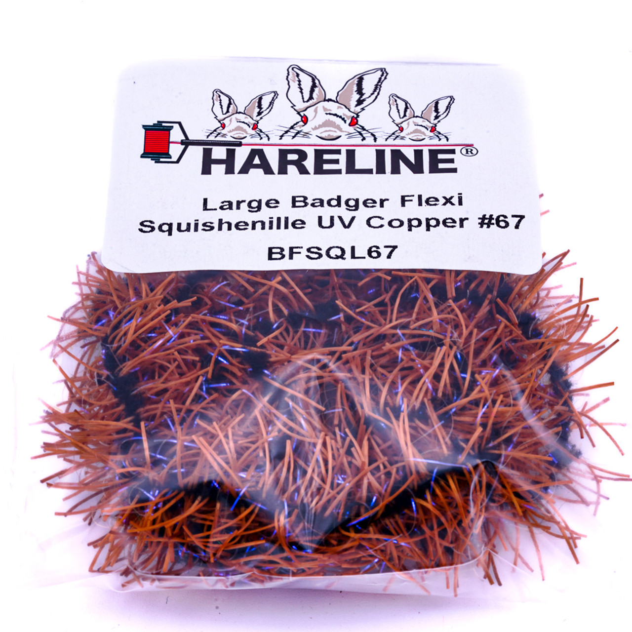 Hareline Badger Flexi Squishenille UV Large Copper
