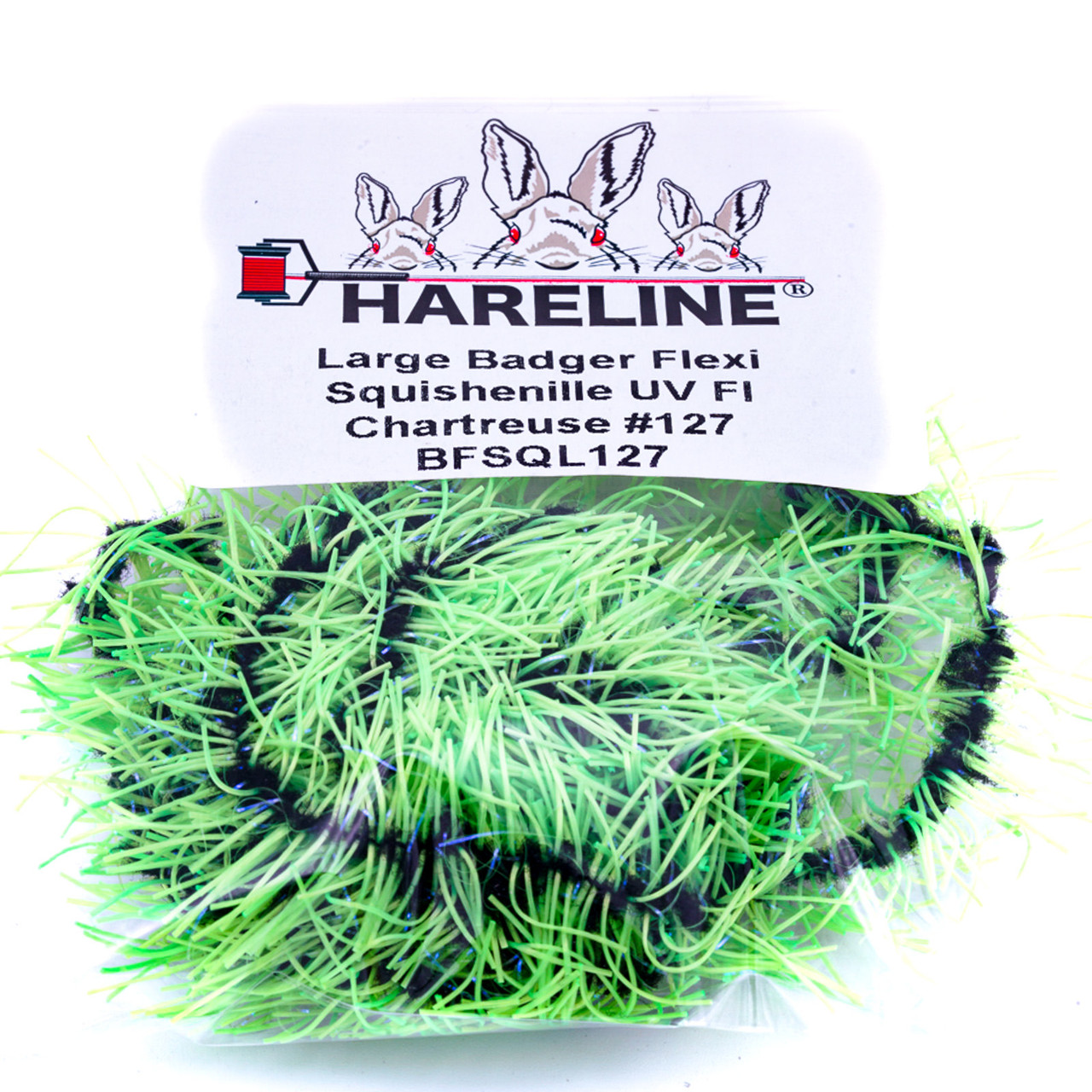 Hareline Badger Flexi Squishenille UV Large Fl Chartreuse