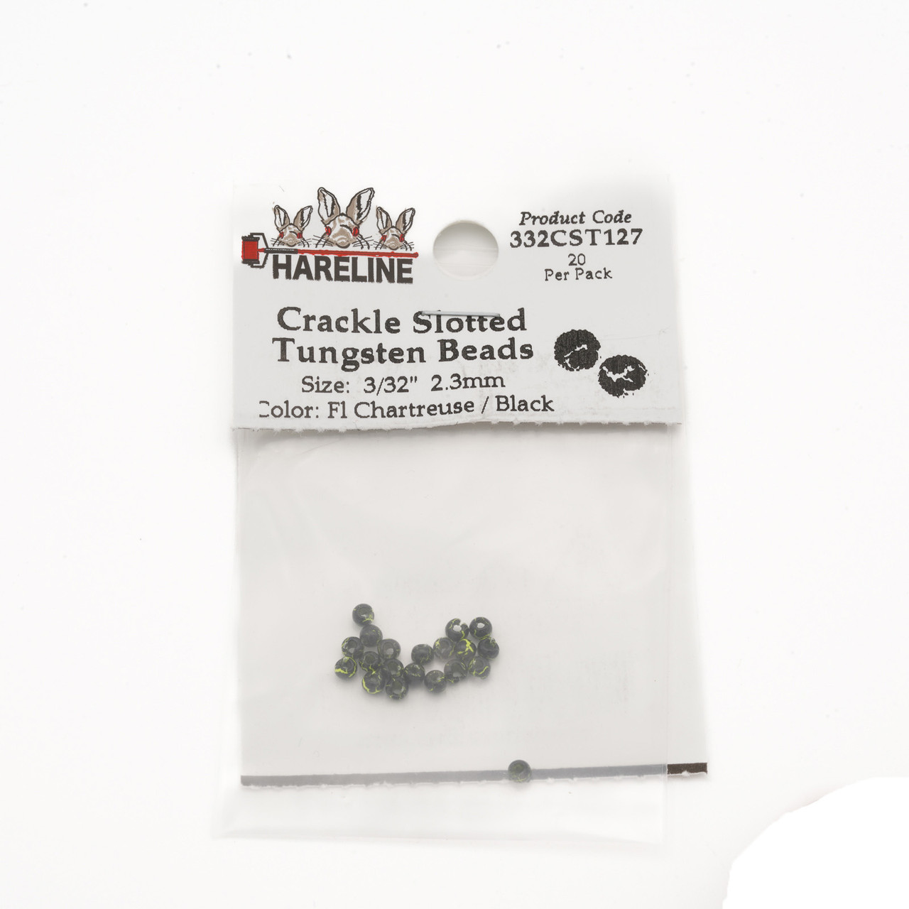 Hareline Crackle Slotted Tungsten Beads (20 pk)
