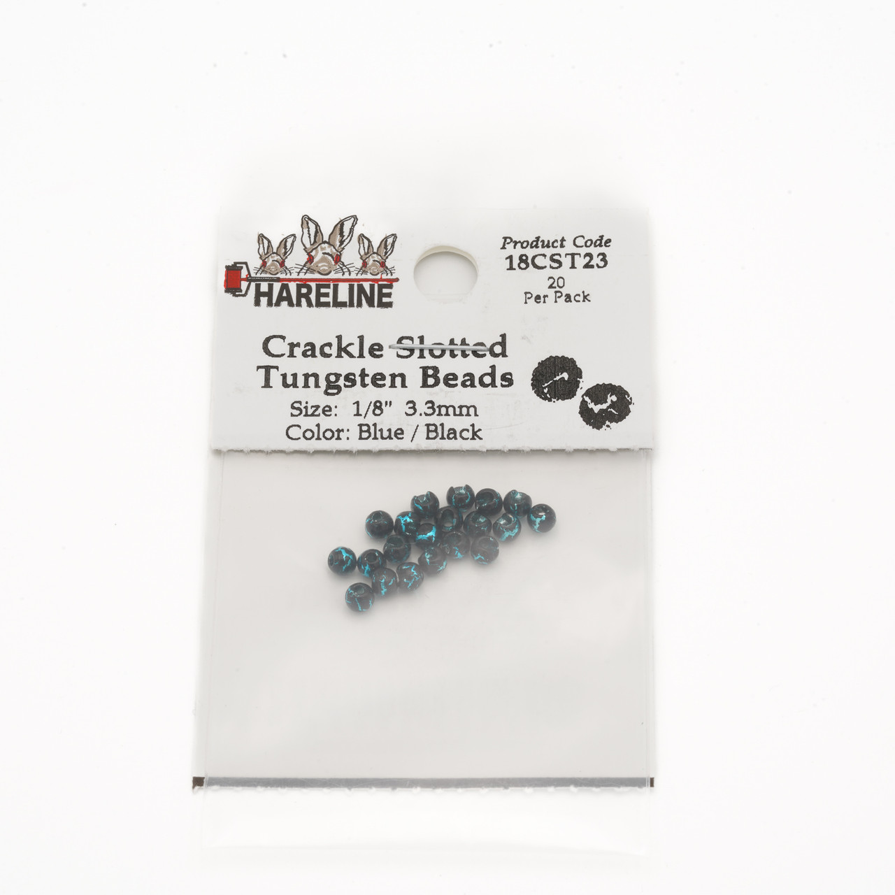 Hareline Crackle Slotted Tungsten Beads (20 pk)