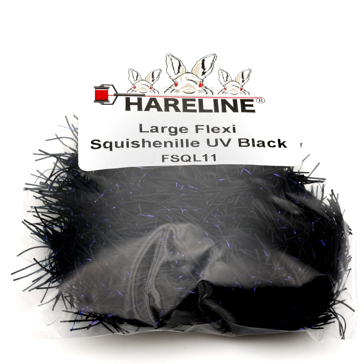 Hareline Flexi Squishenille UV Large Black