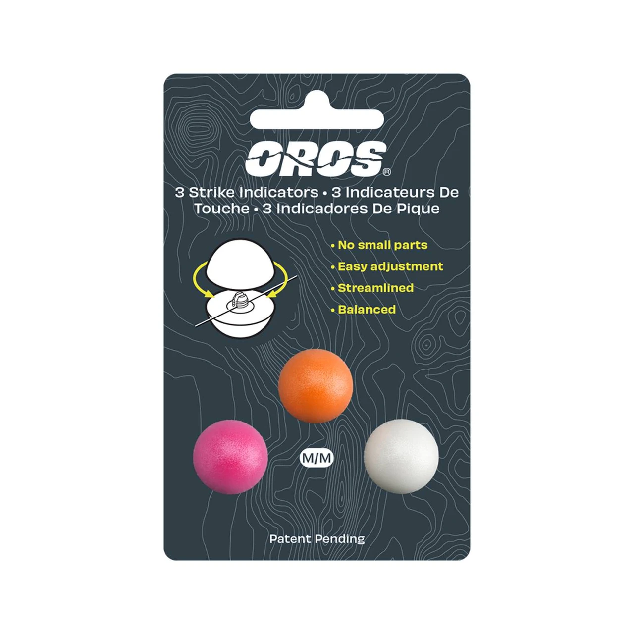 Oros 3 pk Strike Indicator Medium Multi-Color