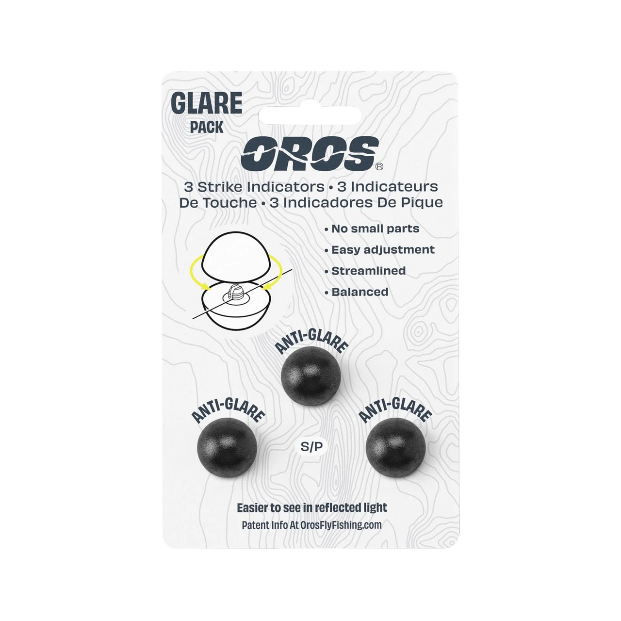 Oros 3 pk Strike Indicator Small Black