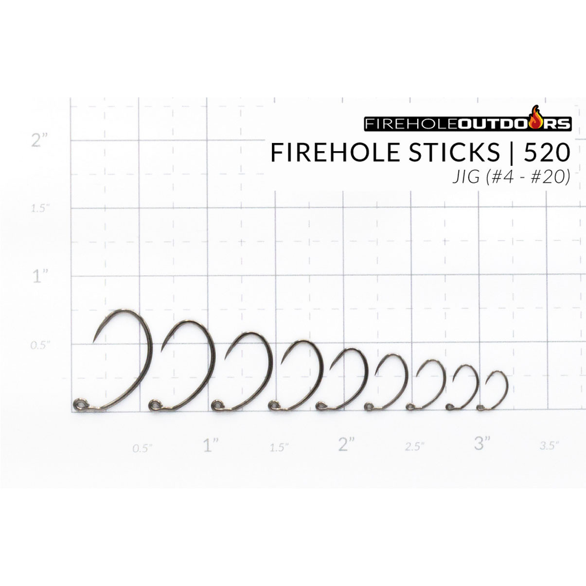 Firehole Sticks 520 Jig Fly Tying Hooks - view 1