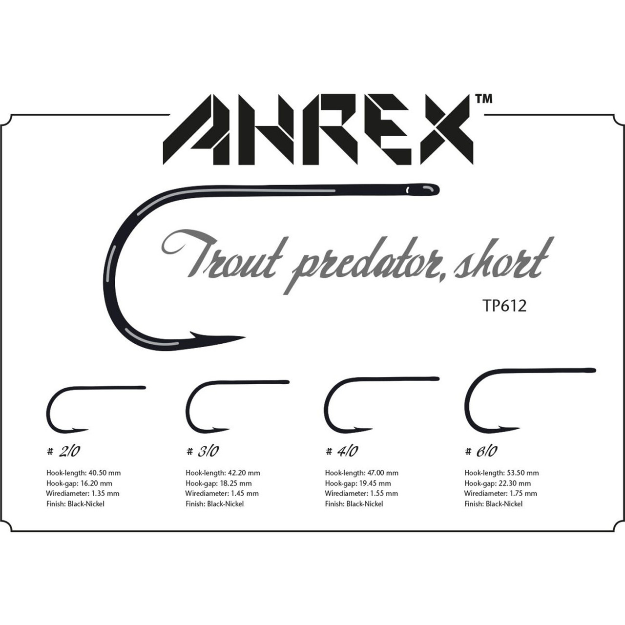 Ahrex TP612 Trout Predator Streamer Short Hook