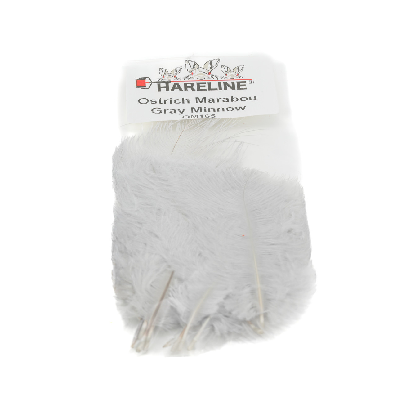 Hareline Ostrich Marabou Gray Minnow