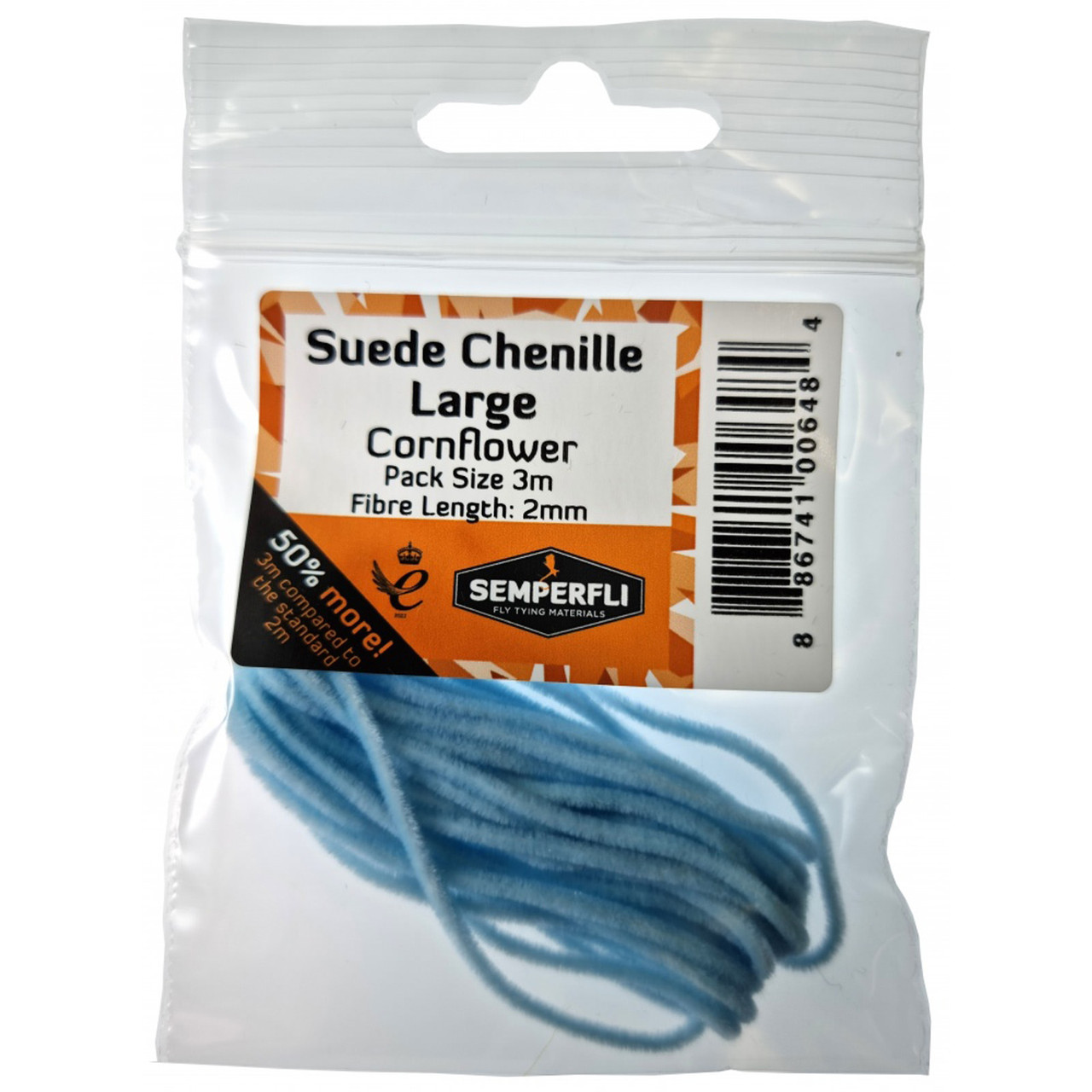 Semperfli Suede Chenille 2mm Large Cornflower