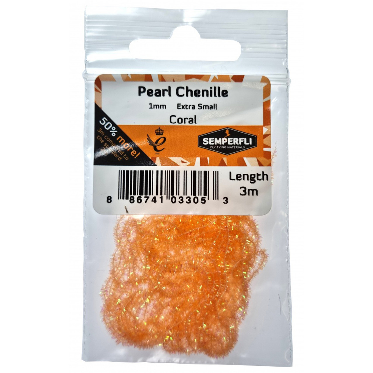 Semperfli Pearl Chenille 1mm X Small Coral