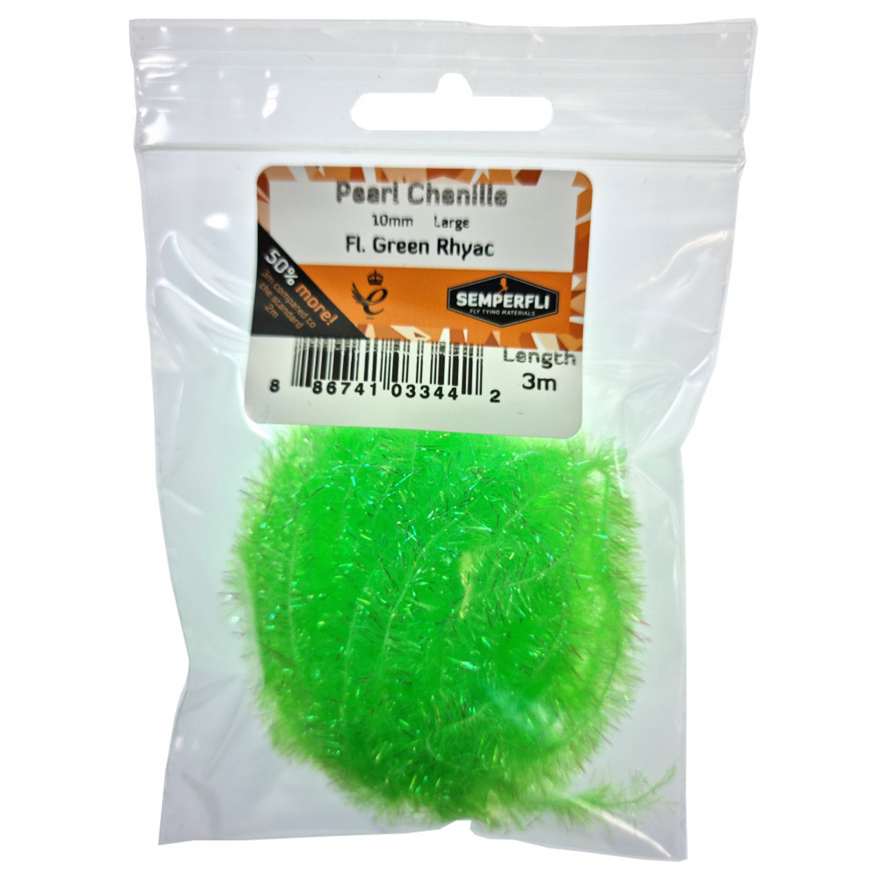 Semperfli Pearl Chenille Fluoro 10mm Large Green Rhyac