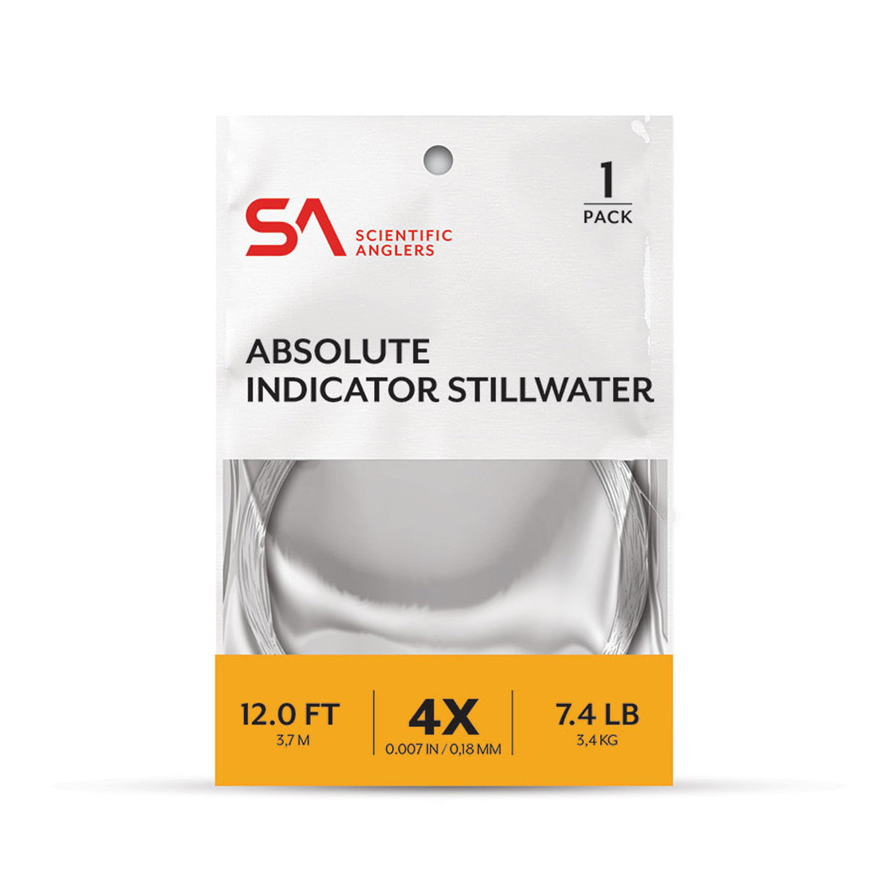 Scientific Anglers Absolute Indicator/Stillwater 12 ft Leader 4x