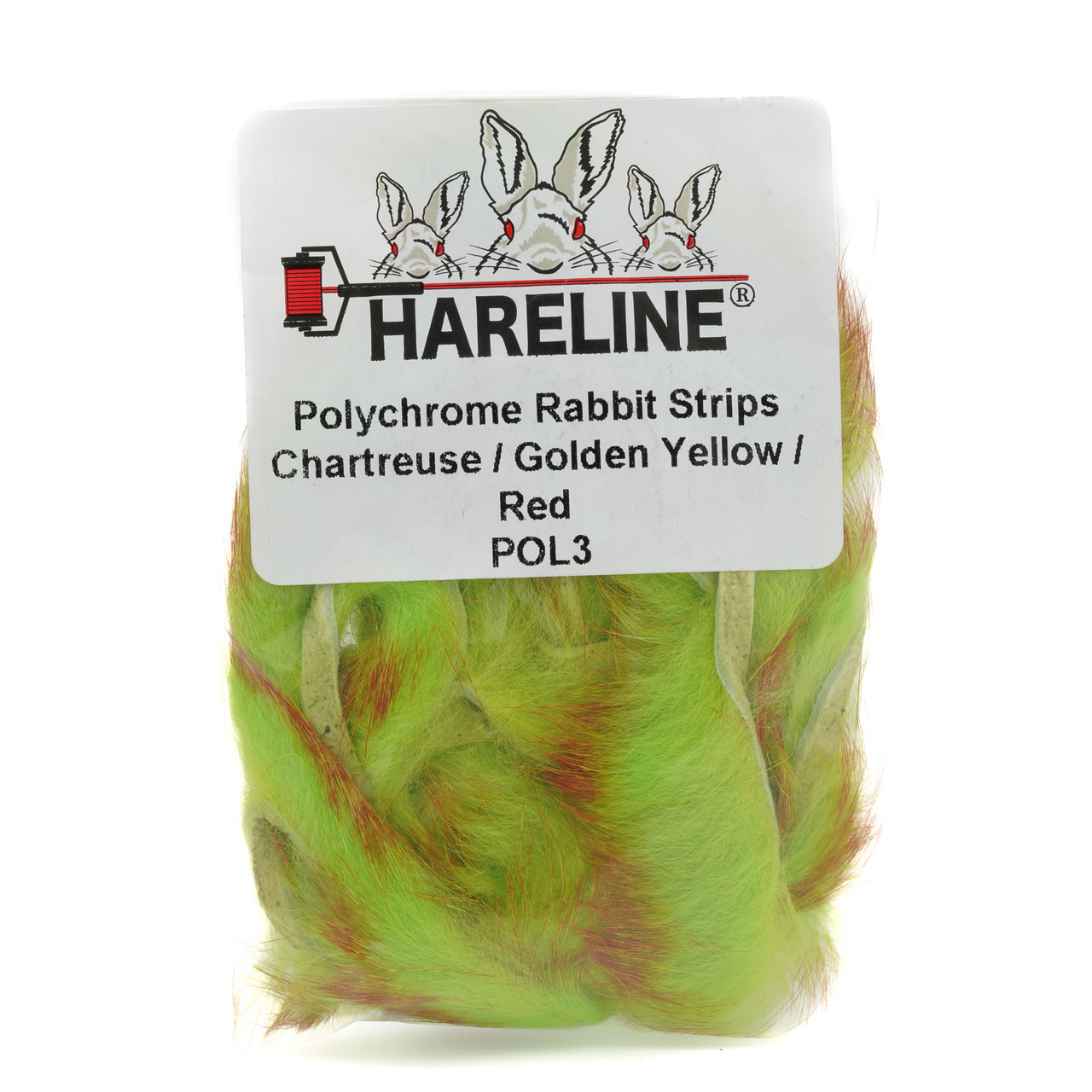 Hareline Polychrome Rabbit Strips
