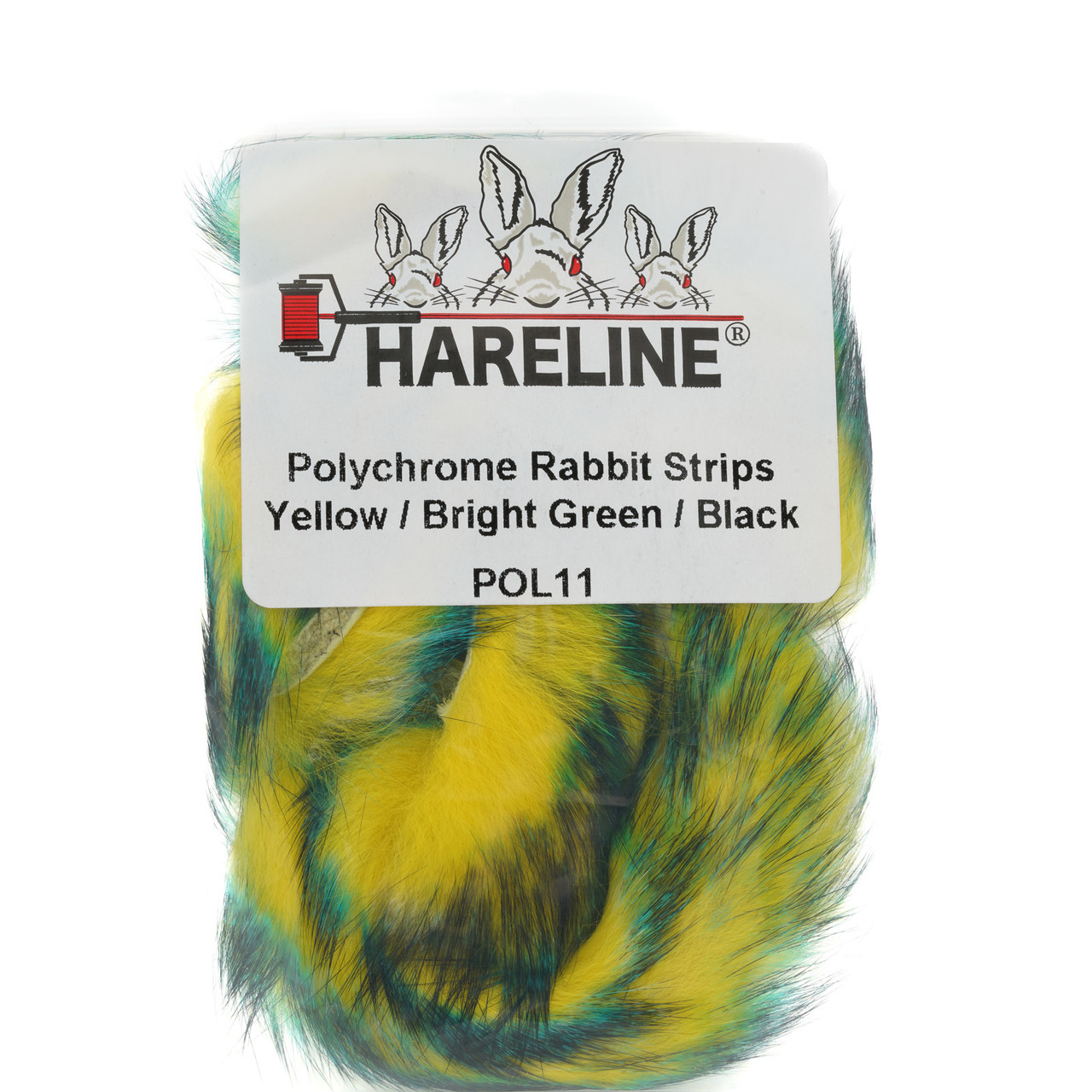 Hareline Polychrome Rabbit Strips