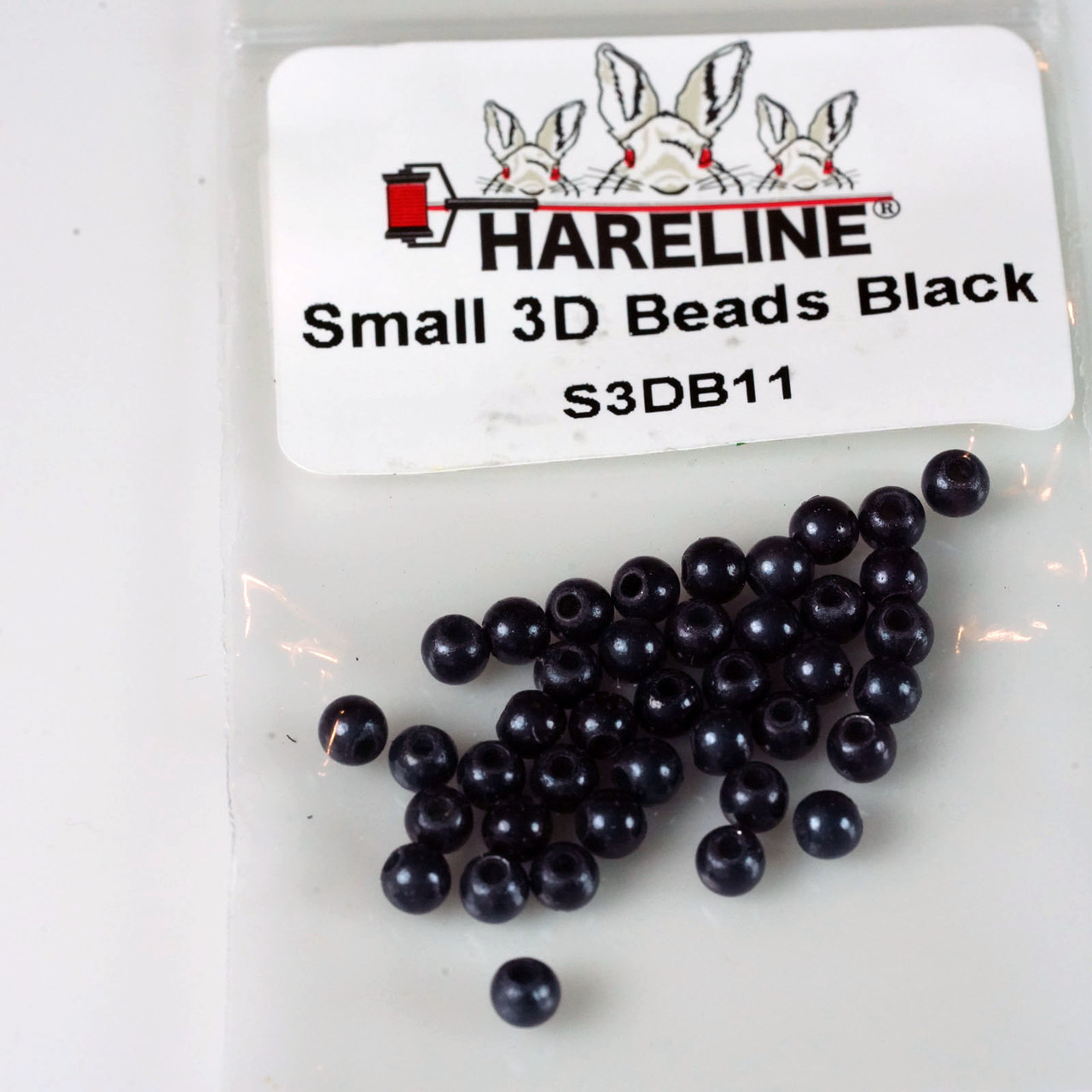 Hareline Small 3D Beads