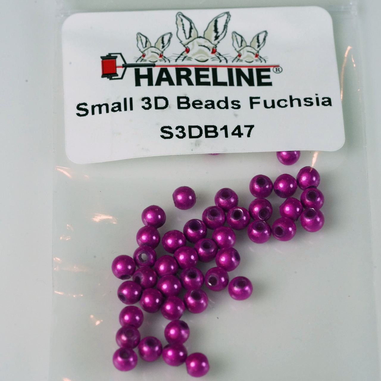 Hareline Small 3D Beads
