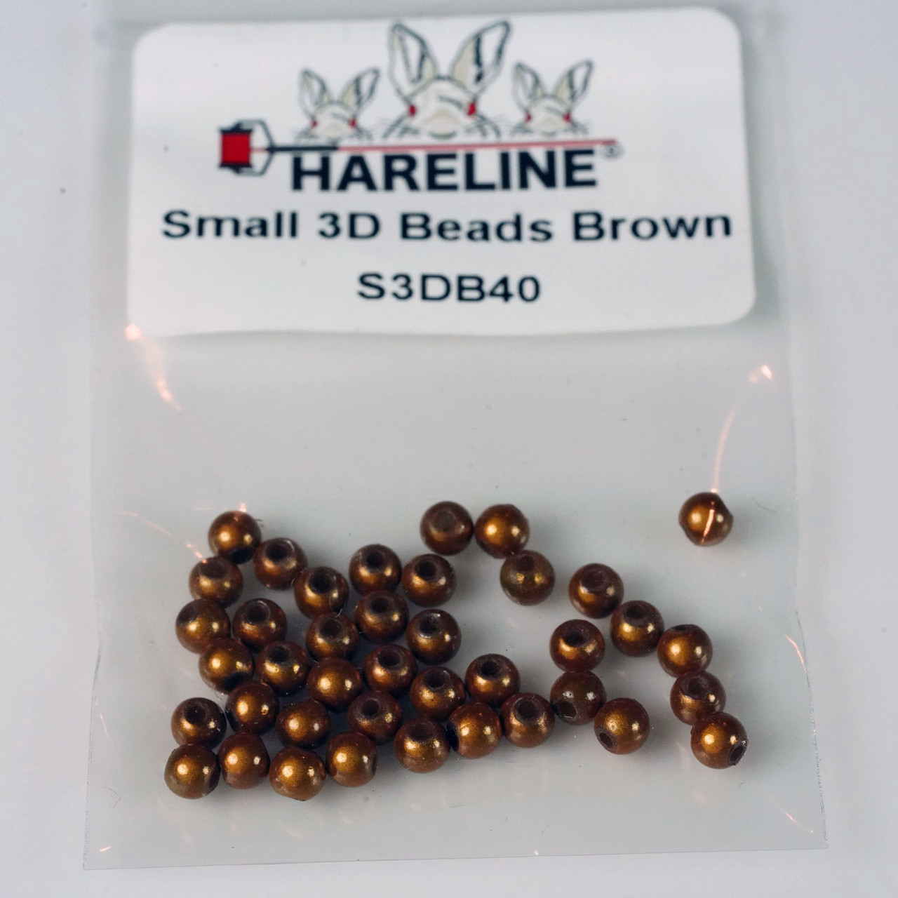 Hareline Small 3D Beads