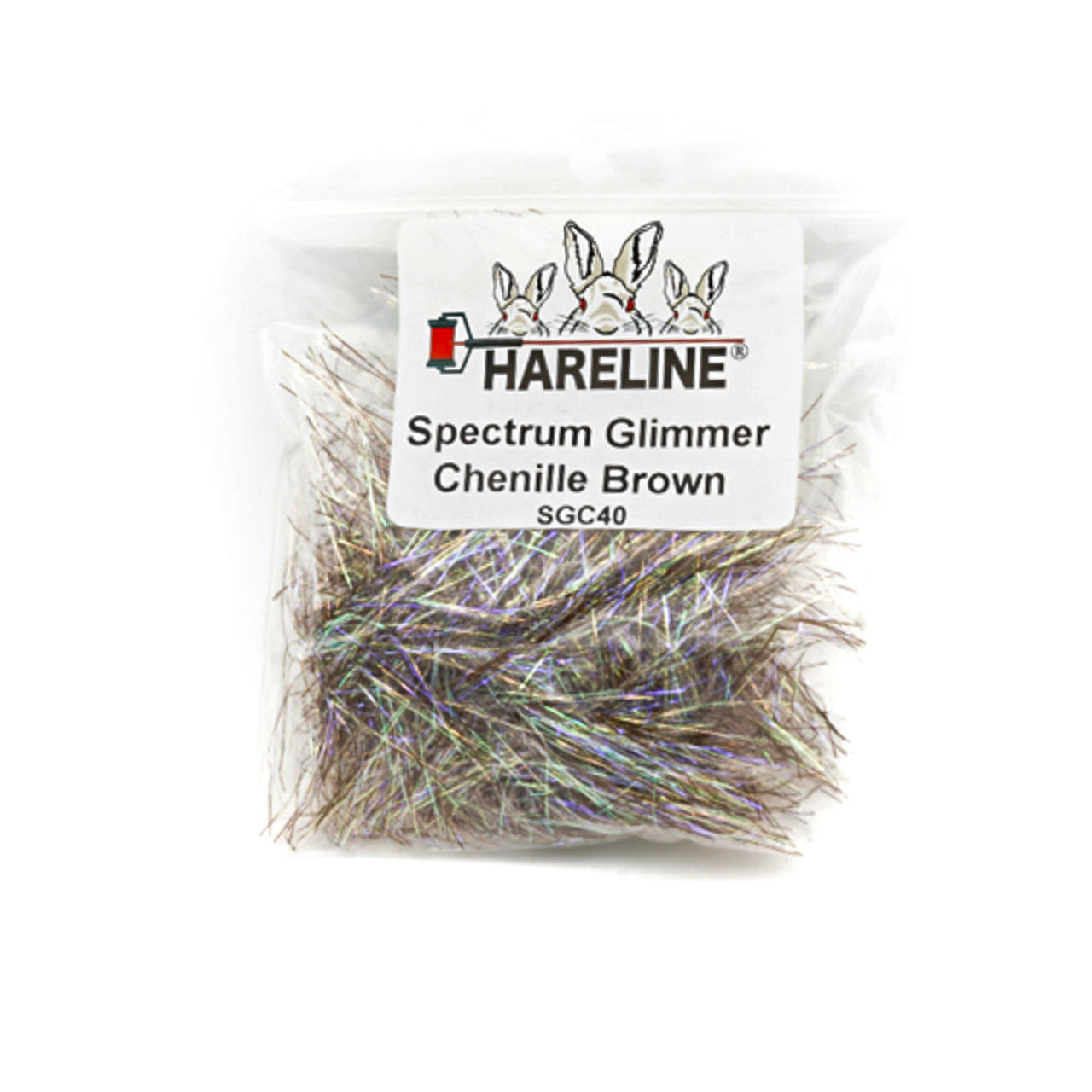 Hareline Spectrum Glimmer Chenille Brown #40