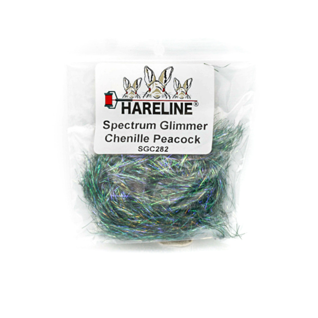 Hareline Spectrum Glimmer Chenille Peacock #282