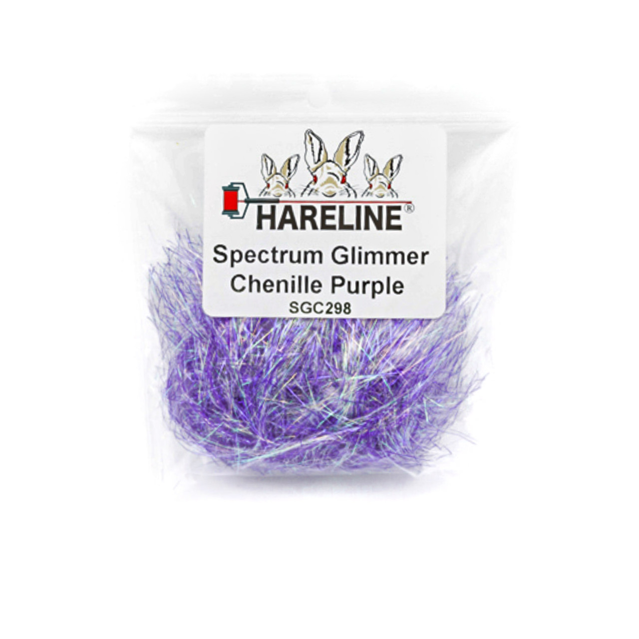 Hareline Spectrum Glimmer Chenille Purple #298