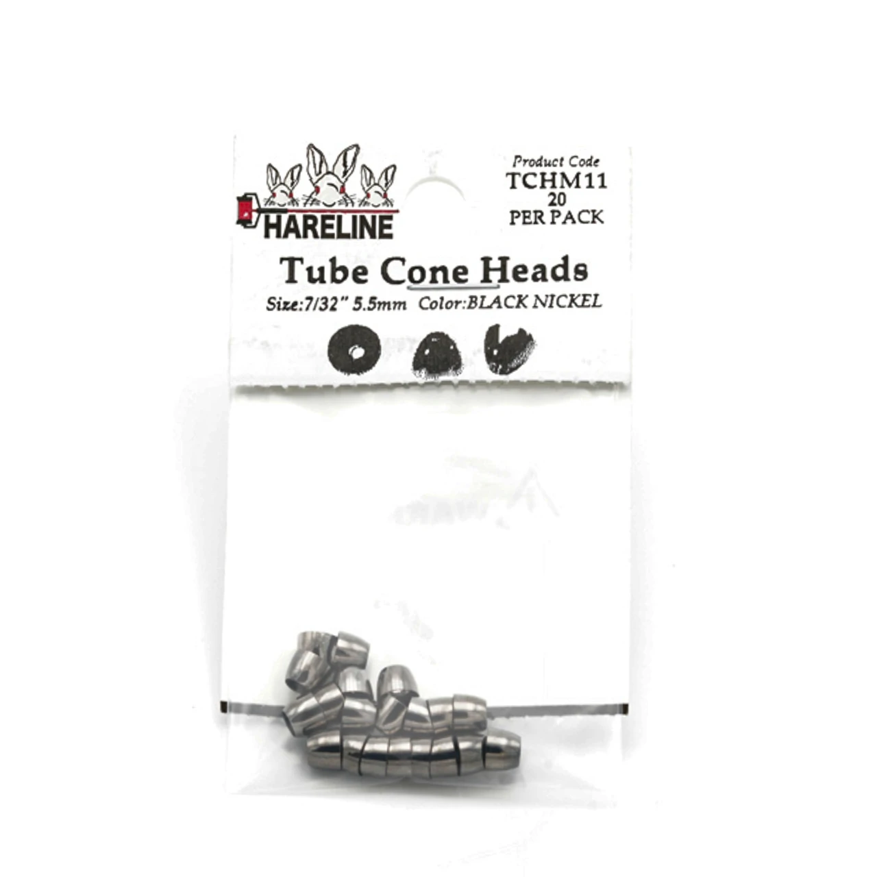 Hareline Tube Cone Head Medium 7/32 in -5.5 mm) #138 Fl Pink