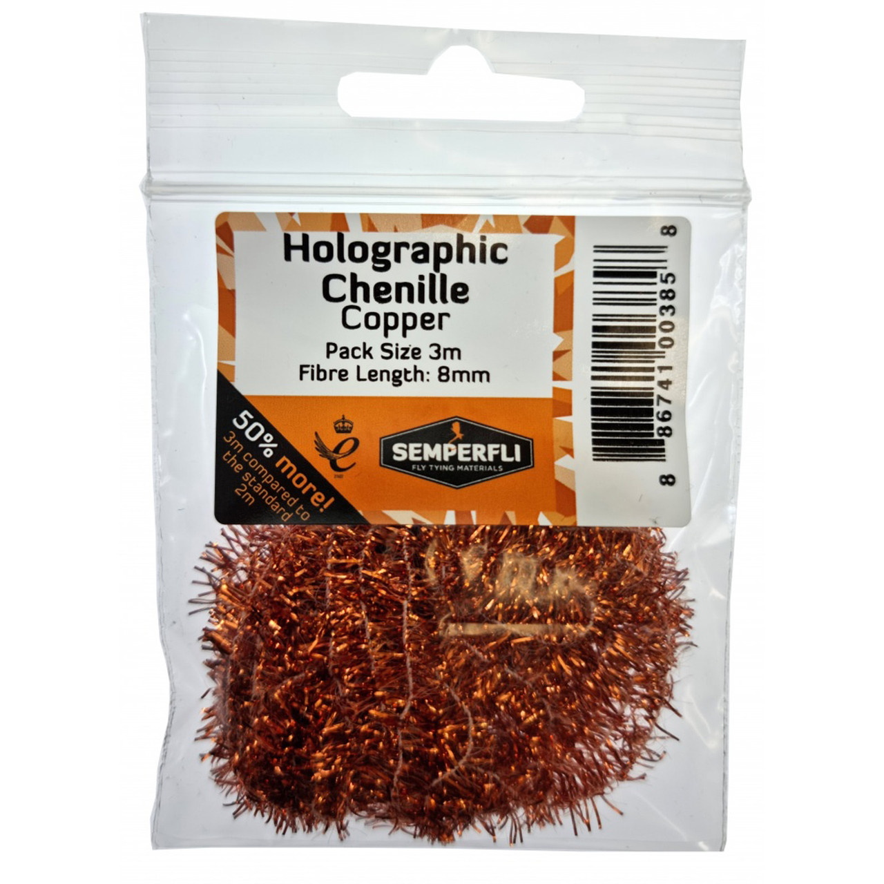 Semperfli Holographic Chenille 8mm Copper