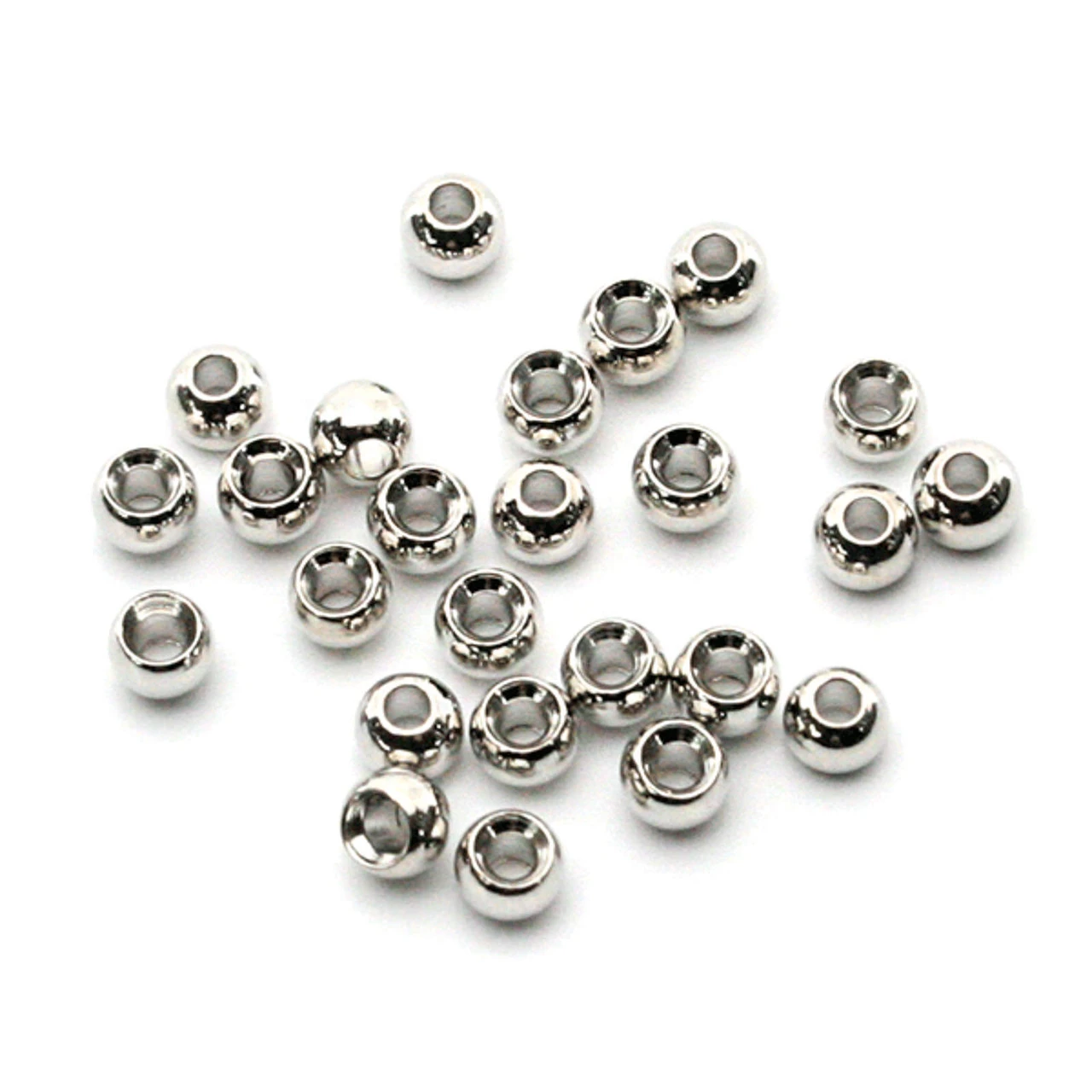 MFC Brass Beads (25 pk) 1.5 mm - 1/16 Silver
