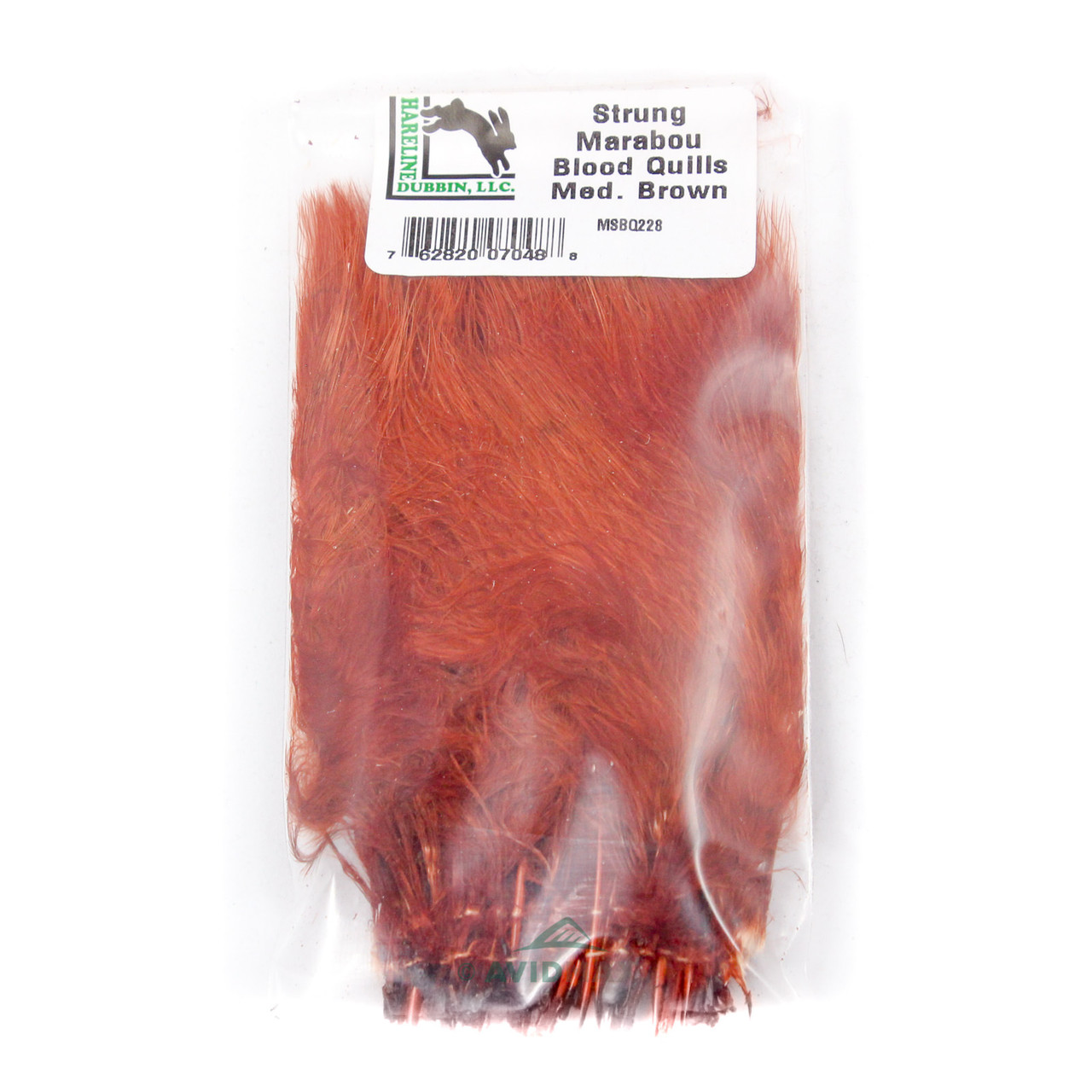 Hareline Marabou Strung Blood Quills Medium Brown