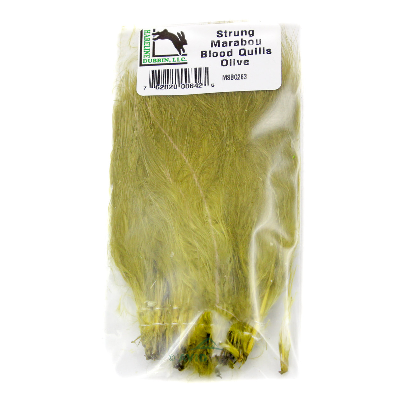 Hareline Marabou Strung Blood Quills Olive
